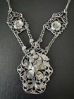 Antique  800 Silver  Coppini Of Florence  Italy  Bib Style  Art Nouveau Revival 