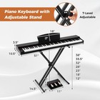 88-key Keyboard Piano Set W adjustable Stand   2 Keyboard Mode 2 Speakers