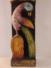 Multi Color Deep Hand Carved Vertical Wall Wooden Panel Featuring Hindu Deities 