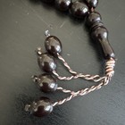 Resin Prayer Beads Misbaha   Tasbih  Subha  Rosary Oval 33 Beads Dark Brown 
