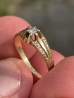 Antique Victorian 14k Solid Gold Diamond Estate Ring Cool Piece  Sz 3 25-1 2gr 