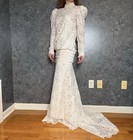Vintage Alfred Angelo Lace   Sequin Wedding Gown     Union Made - Size 6