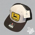 Retro Vintage John Deere Tractors Patch Richardson 112 Black   White Trucker Hat