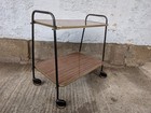 Serving Cart Tea Cart Walnut 60s Table Side Table Brass Mid Century