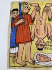 Antique Ethiopian Coptic Ge   ez Painting On Vellum Rare Royal Execution