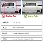 3d Floor Mats Liner For 2014-2018 Silverado sierra 1500 2500hd 3500hd Crew Cab