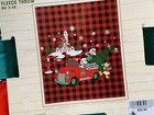 Disney Parks Mickey Mouse Christmas Holiday Buffalo Plaid Fleece Blanket Throw