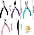 6pc set Jewelry Making Pliers Beading Wire Cutter Wrapping Hobby Tools Diy Craft