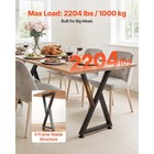 Uimoso Steel Table Legs 29 1x18 6in Z Design  2204 Lbs Capacity  Set Of 2  Black