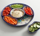 Pottery Barn Del Sol Melamine Sectioned Serving Platter 7 Pieces 15  New