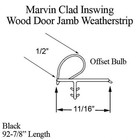 Marvin Weatherstrip For Clad Inswing Door Jamb V796 Bulb Frame 92 875 Inch Seal