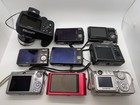 Assorted Digital Cameras Lot Of 9 For Parts Or Repair - Canon Kodak Nikon   More