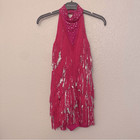 Weissman Dance Costume Hot Pink Sassy Fringe Dress Spice Up Your Life 14130 Lc