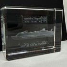 Royal Caribbean Allure Of The Seas 3d Crystal Block W box Crown   Anchor