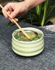 Aiyiciii Ceramic Matcha Bowl  Handmade Japanese Green Tea Whisk Cup matcha Te   