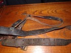 Swedish Black Leather Military Pistol Belt Cross Strap Sam Browne Style