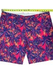Hreski Mens Golf Shorts Size 42 Palm Trees Pink Purple Stretch