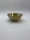 Antique Chinese Brass Bowl  Hand Crafted  Engraved  4 5  X 1 5 