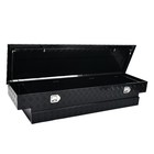 69 Inch Aluminum Crossover Truck Bed Tool Box Trailer Pickup W guard Rail lock