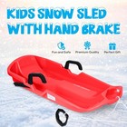 Downhill Thunder Flexible Plastic Toboggan Snow Sled With Built In Brake Syst   