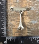 Vintage Paris Eiffel Tower France Travel Souvenir Dangle Lapel Hat Pin