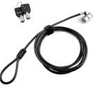 6 2 Foot Notebook Laptop Lock Pc Computer Security Cable With 2 Keys Black