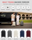 20 Inch Navy Blue Expandable Hardside Carry On Luggage Top Opening Airline