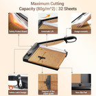 12 Inch Heavy Duty Paper Cutter  Wood Guillotine Paper Trimmer