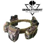 Camo 7 Heavy Duty War Battle Tactical Belt With Pouches Molle Webbing