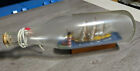 Vintage Handmade Ship In A Bottle W lighthouse   2nd Ship  Nautical Sail Boat