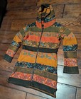 Kathmandu Imports Full Zip Long Hoodie Sweatshirt Mushrooms Floral Size S m