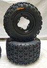 Dwt A5 Black Front Rear Rims Wheels   Sunf A027 Tires Trx 250r 400ex 450r 450er