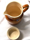 French Water Pitcher And Ramekin - Brown