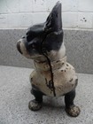 Antique Cast Iron French Bull Dog Vintage Doorstop 