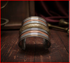 Vintage Brass And Silver Metal Bangle Bracelet For Women Boho Fashion Jewelry