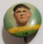 1932 Orbit Gum Baseball Button Pin Jimmie Foxx Philadelphia Athletics Rare  