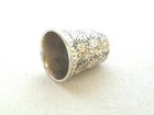 Antique Sterling Silver 1920s Turning Daisy Sewing Thimble Size 8  Possibly Hg s
