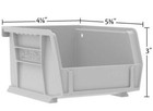 Akro-mils 30210 Akrobin Stack   Hang Bin 5-3 8d X 4-1 8w X 3h Yellow 24 Pack