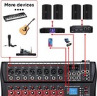 8 Channel Bluetooth Live Studio Audio Mixer Power Mixing Console Board W usb Op