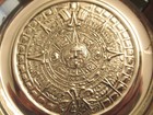 Vintage Sterling Silver Ash Tray  Aztec Calendar  38 Grams 