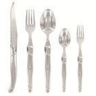 Laguiole Andre Verdier Debutant Inox 20-piece Flatware Set In Wood-box Mirror   