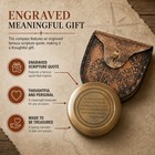 Store Indya Vintage Engraved Compass Scripture Gift Leather Case