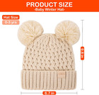 Toddler Winter Beanie Hat  Infant Winter Warm Knit Fleece Lined Cap For Girls Bo