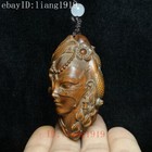 Old Japanese Boxwood Carved Dragon Phoenix Belle Netsuke Gift Collection 6 7 Cm