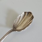 Antique Mid 19thc Farrington   Hunnewell Boston Ma Coin Silver Sugar Shell Spoon