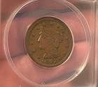 U s  - 1847 Braided Hair Large Cent  anacs Ef 45 