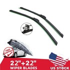 22  Front Windshield Wiper Blades Silicone Bracketless Wipers For All-season Use
