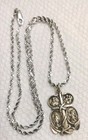 Antique Navy Sterling Silver Anchor 4 Way Cross Saint Christopher Jesus Mary 