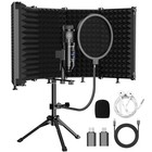 Professional Studio Recording Microphone With Isolation Shield   Pop Filter - Id