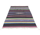Antique Vtg Colorful Mexican Southwestern Saltillo Serape Blanket Fringed 64x95 